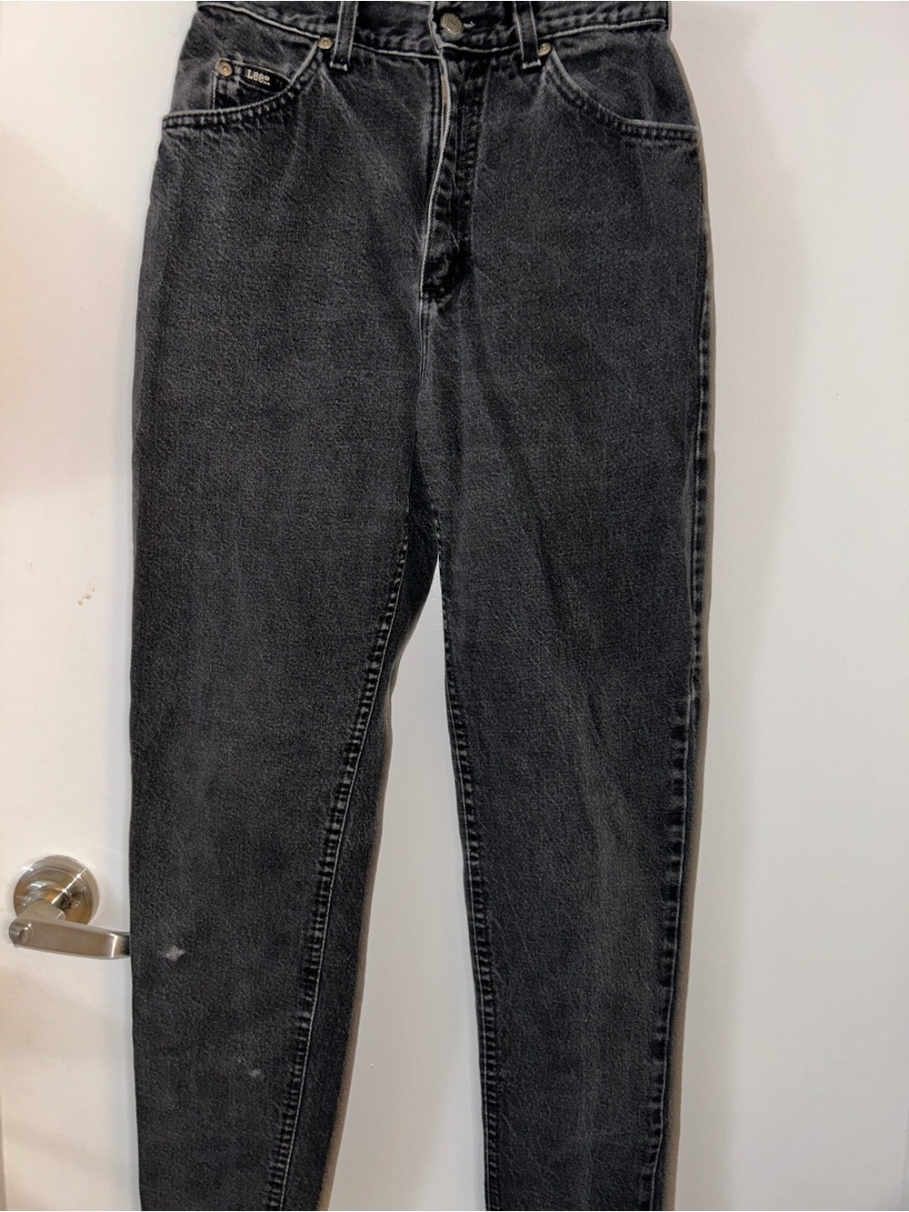 Lee Men's Washed Black Slim Straight Jeans